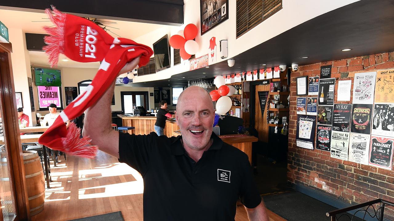 Matt McCartin was a lifelong Geelong supporter, and owns one of the City's most iconic pubs. He switched allegiances when his boys Tom and Paddy went to play for Sydney. They'll both be in the GF on Saturday.