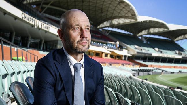 ADELAIDE, AUSTRALIA - DECEMBER 05:  Newly appointed CA CEO Todd Greenberg poses during a Cricket Australia media opportunity at Adelaide Oval on December 05, 2024 in Adelaide, Australia. (Photo by Mark Brake/Getty Images for Cricket Australia)