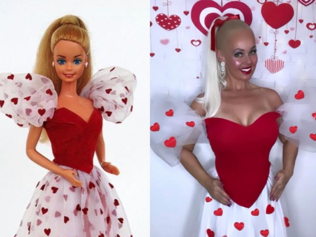 The TikTok star makes her own Barbie outfits. Picture: Instagram