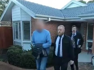 Image of Anthony Pearsall’s arrest on July 31, 2019. Picture: NSW Police/Channel 7