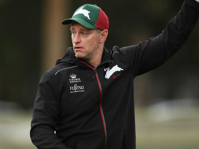 Coach Michael Maguire during South Sydney Rabbitohs training at Redfern oval. Picture. Phil Hillyard