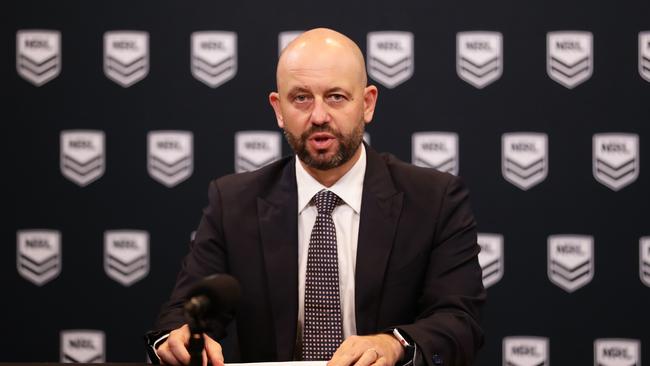 NRL CEO Todd Greenberg was ‘forced’ to take a significant pay cut after player like Joey Leilua took a stand. Picture: Matt King/Getty Images