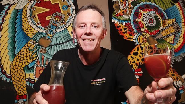 Mark Belcher from the Aztec restaurant on Griffith St Coolangatta reckons there's nowhere better than Coolangatta to eat Mexican. Picture Glenn Hampson