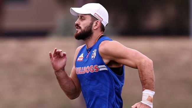 Can Josh Bruce get a spot in a packed Western Bulldogs backline? Picture: Michael Klein