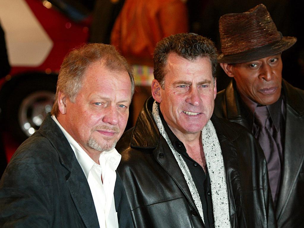 Soul and Glaser at premiere of film "Starsky and Hutch" reboot movie in 2004.