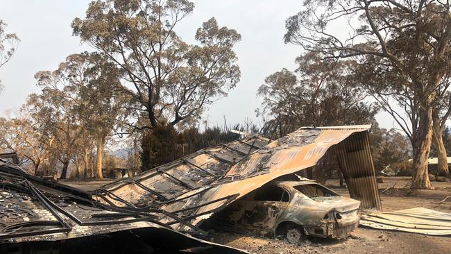 The fire went through the Radiata Road property. Picture: supplied