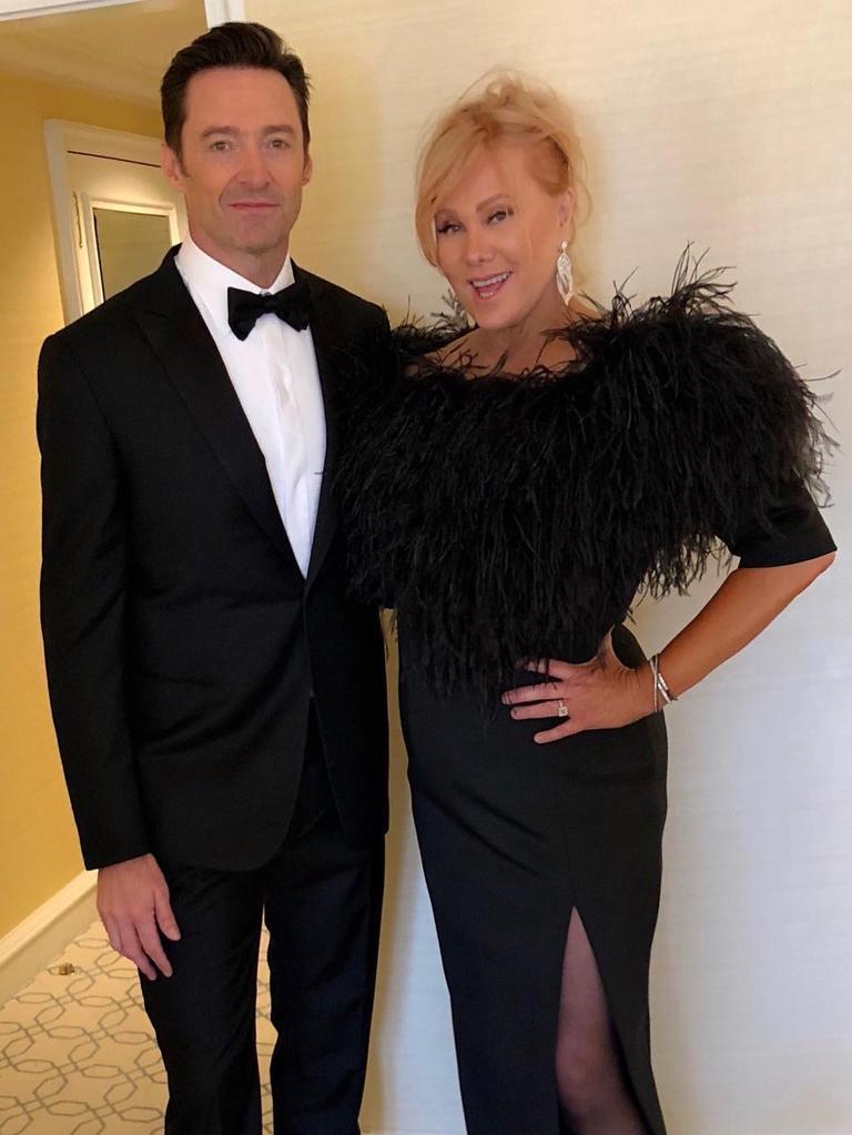 Hugh Jackman and Deborra Lee Furness ... "Off to the @goldenglobes .... #mydebs @greatestshowman" Picture: @thehughjackman/Instagram