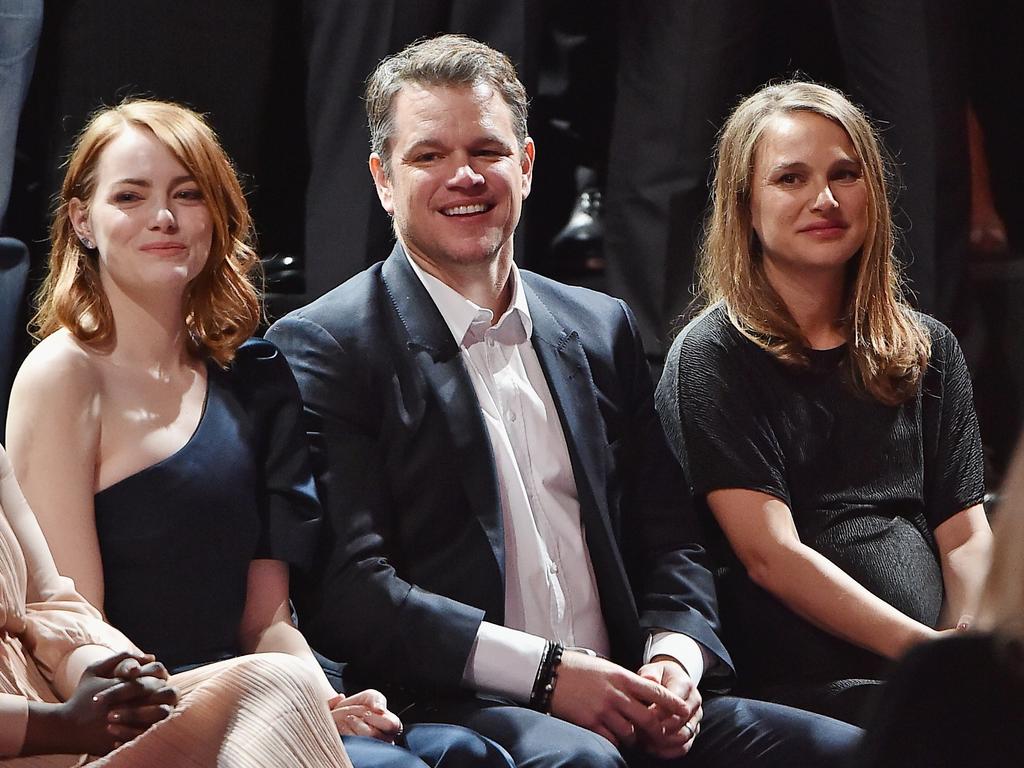 Emma Stone, Matt Damon and Natalie Portman attend the 89th Annual Academy Awards Nominee Luncheon at The Beverly Hilton Hotel on February 6, 2017 in Beverly Hills, California. Picture: Getty