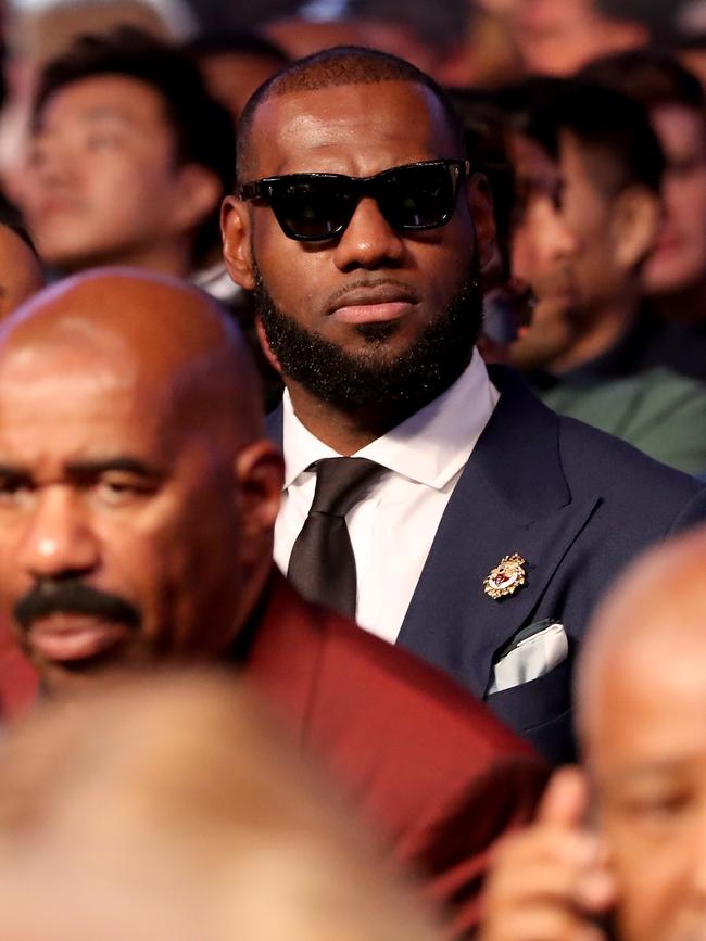 LeBron James at the Mayweather v McGregor fight.