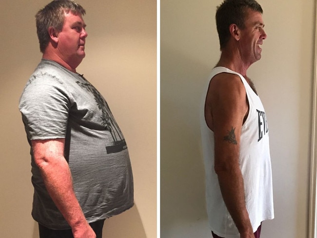 Wake-up that sparked dad’s 70kg weight loss. Picture: Supplied