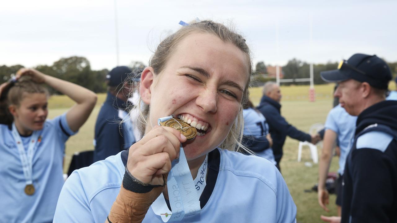 CHS1's Charlie Norton with her medal after winning a recent trials and championship in Sydney.