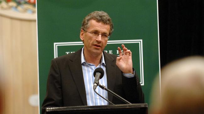 James Allan, Garrick professor of law at the University of Queensland, makes his point during the annual Big Ideas Forum at the Masonic centre in Sydney.