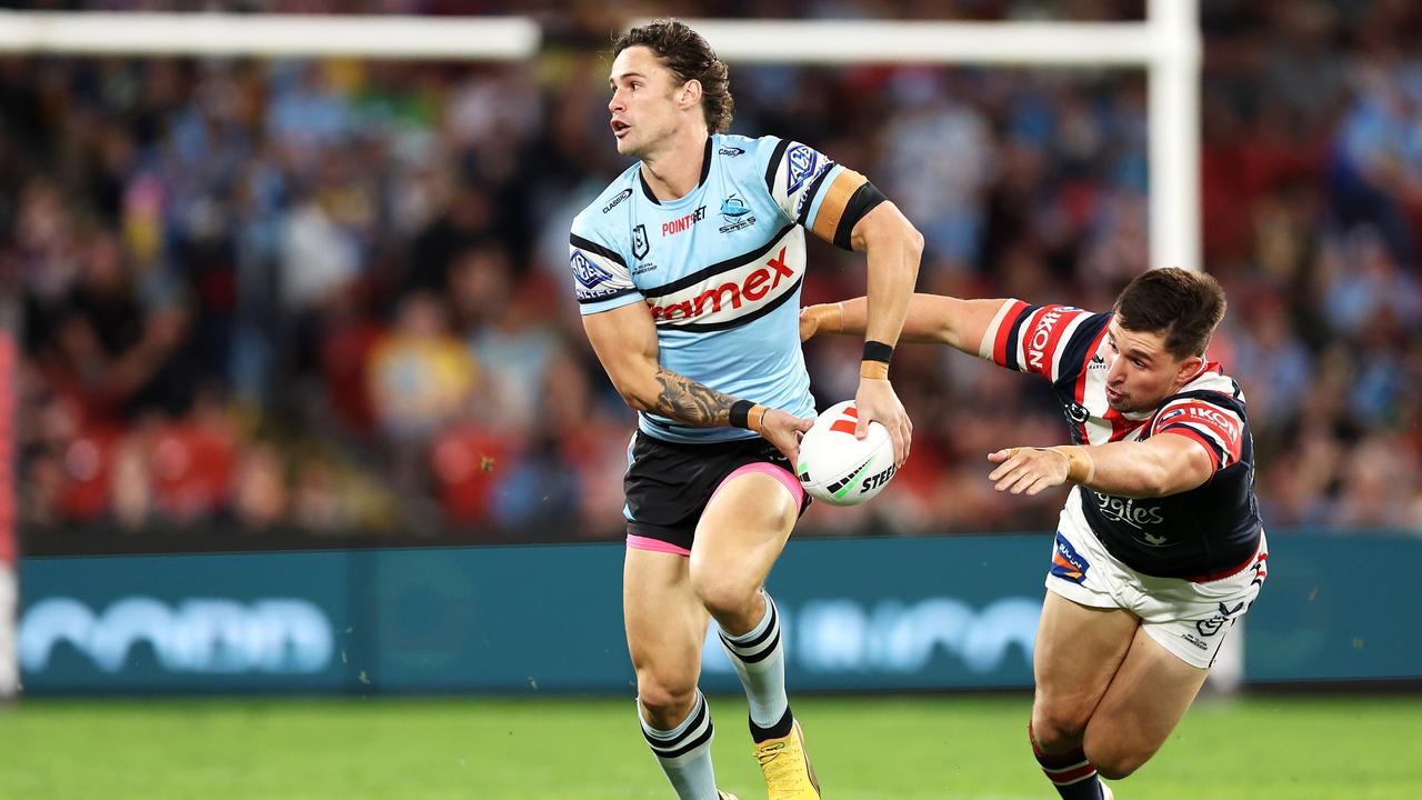 Nicho Hynes had no issues with his calf in a star showing against the Roosters. Picture: Hannah Peters/Getty Images