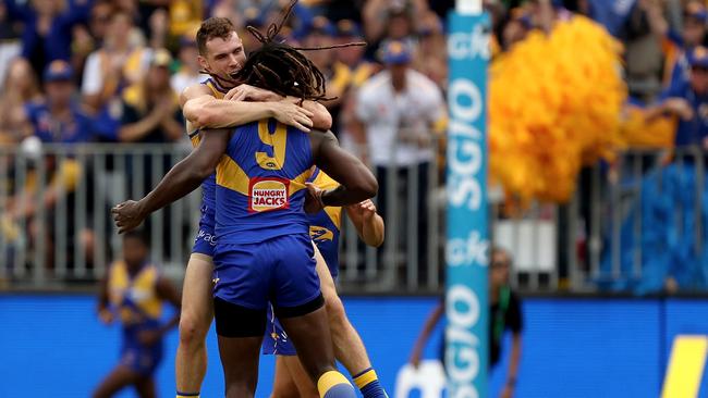 Luke Shuey and Nic Naitanui were on fire for the Eagles. Photo: James Elsby/Getty Images