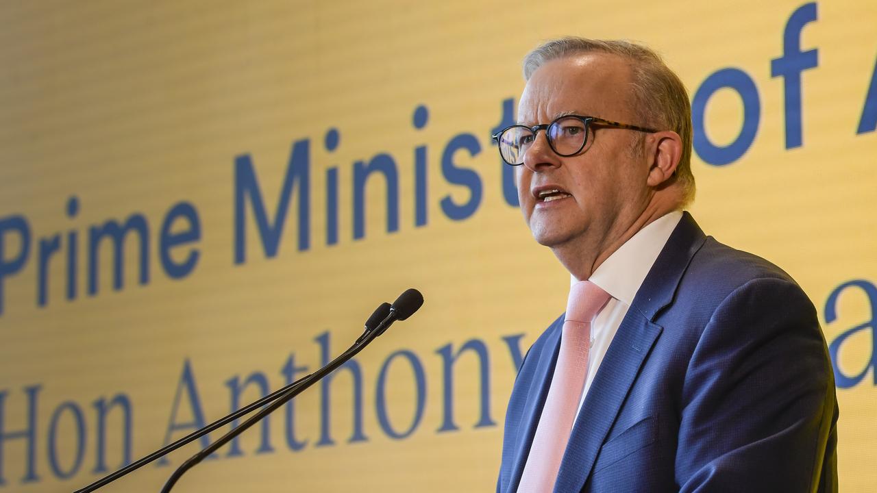 Prime Minister Anthony Albanese said the education minister was consulting with the university sector. Picture: NewsWire / Roy VanDerVegt