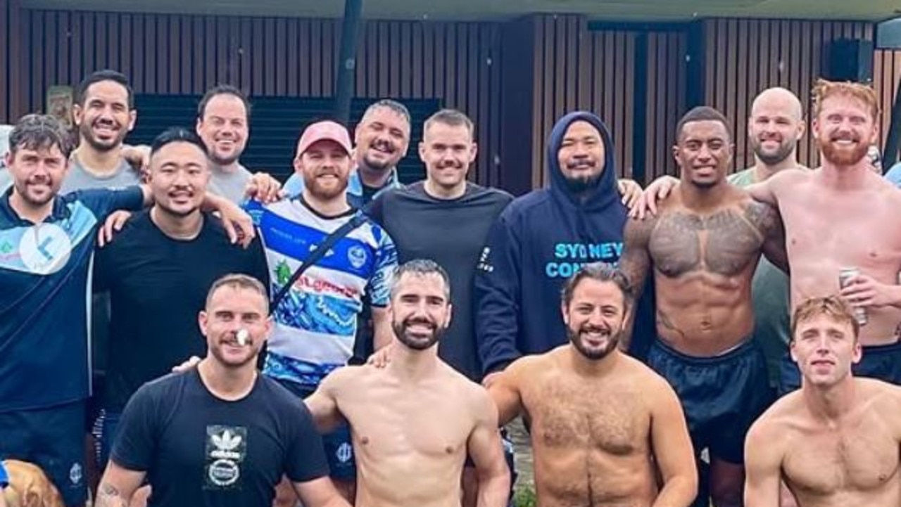 Green with his Sydney Convicts teammates in NSW Suburban Rugby. Photo: Instagram