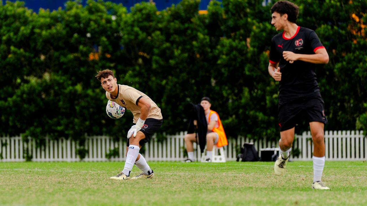 Emerging Gregory Terrace goalkeeper George Plusnin.