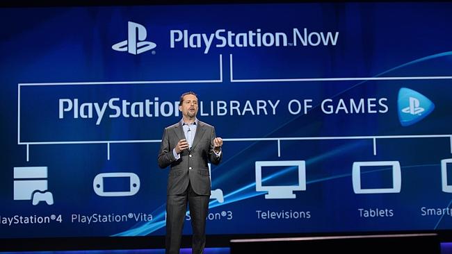 Andrew House, president and group CEO, Sony Computer Entertainment, announces PlayStation Now streaming game service. AFP PHO...