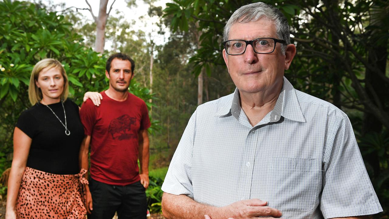 Tony Castel with kids Jay Geddes and Ryan Castel at home in Pinjara Hills.