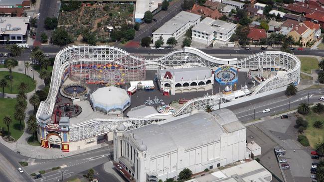 Aerial view of Luna Park as it appears today. The park opened in 1912. Picture: HWT Library.