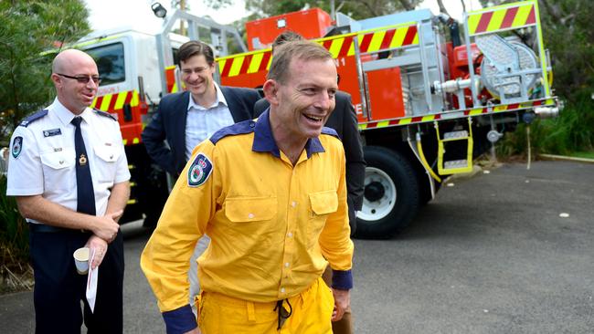 Prime Minister Tony Abbott rewarded for a decade of RFS service with a ...