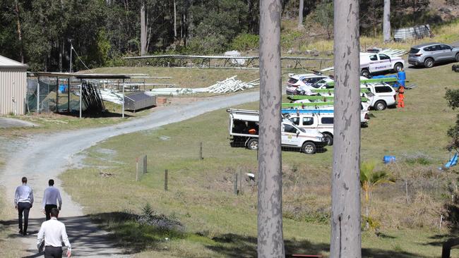 Police and SES search for Tina Greer at a property in Bonogin. Picture Glenn Hampson