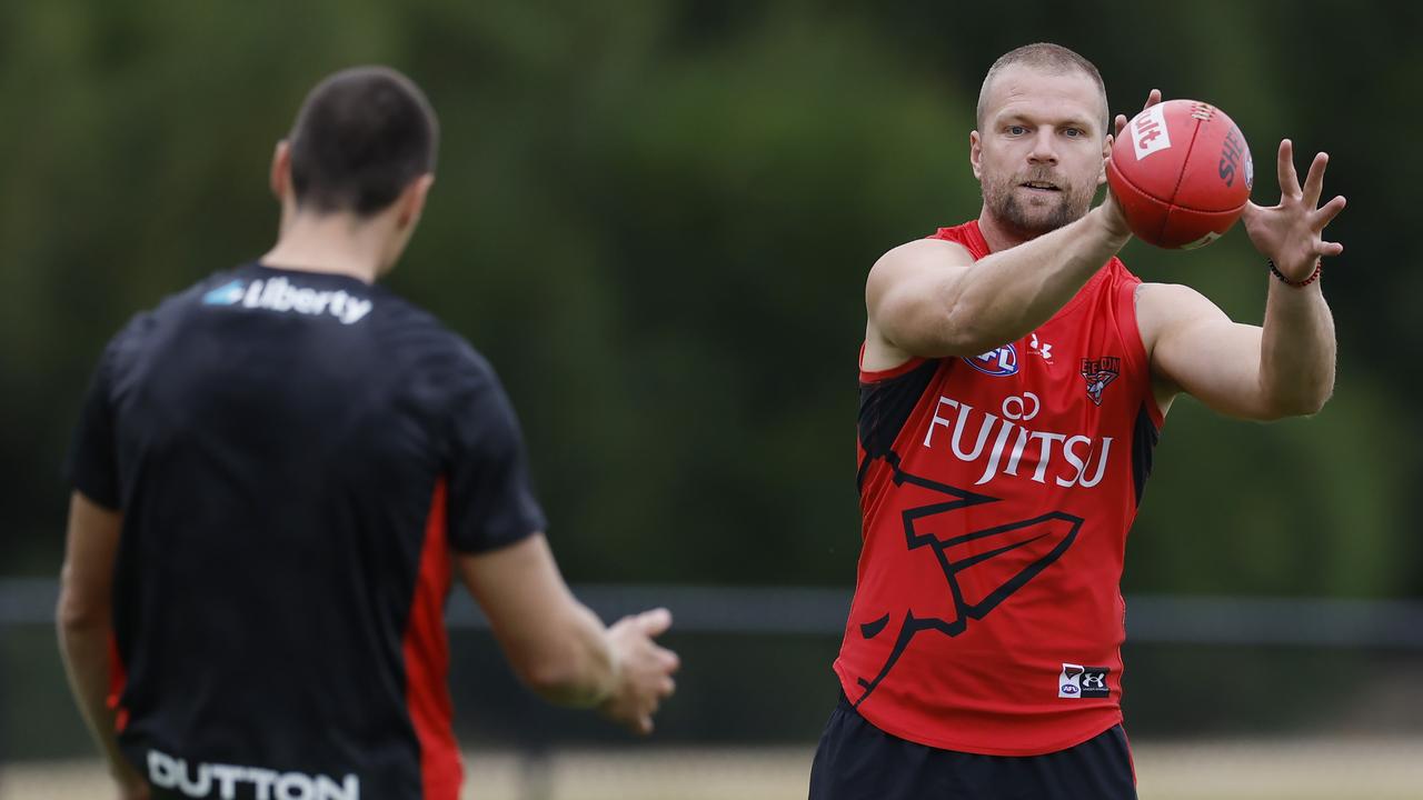 Essendon’s forward line needs to apply greater pressure, like Jake Stringer did last season. Picture: Michael Klein