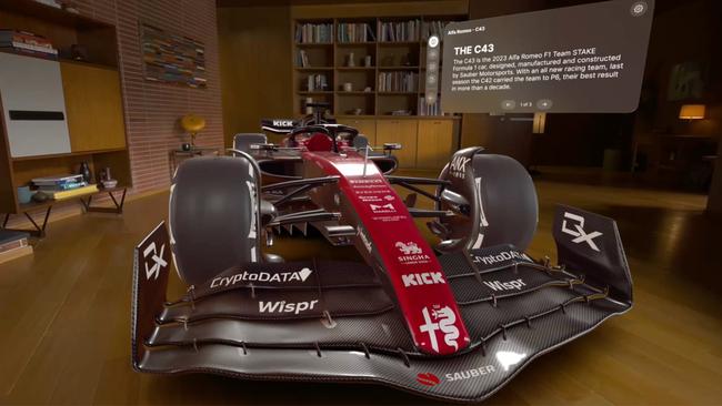 JigSpace allows full-sized 3D renderings of objects – such as Formula 1 cars – that can be manipulated in any space.