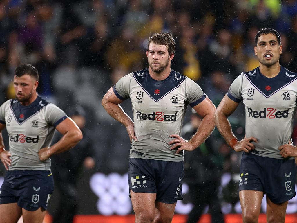 The Storm player looked dejected after an incredible game for football.