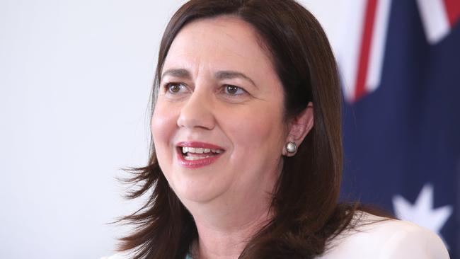 Queensland Premier Annastacia Palaszczuk claims victory in the state election. Picture: Jono Searle/AAP