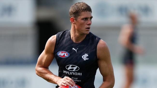 A fit Charlie Curnow in the same forward line as Harry McKay is an exciting prospect this year. Picture: Getty Images