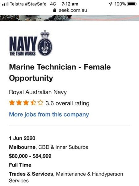 An ADF job ad.