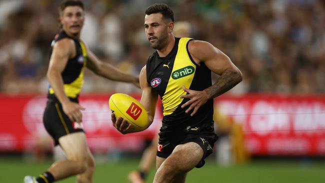 Jack Graham has been important for Richmond at half-forward in the opening two games of the season with his pressure and clever ball use. Picture: Daniel Pockett/Getty Images