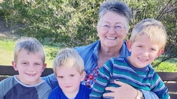 Jett, Cole and Nash Forsdike with their grandma Faye Elliott. <br/>Photo: Shelli Forsdike