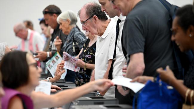 Early voting is open and a number of centres across Queensland. Picture: NewsWire / John Gass