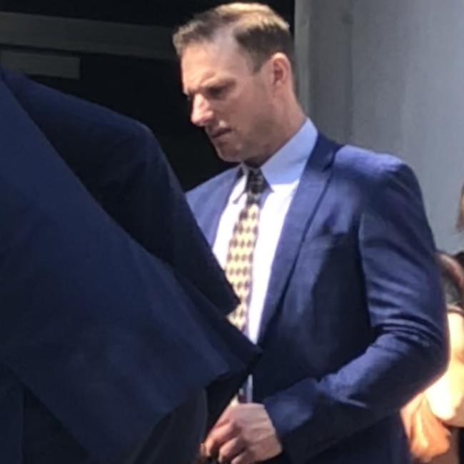 Scott Beech Carless, 42, of Terrey Hills, leaving Manly Local Court on Wednesday. He was convicted and received a 20-month Intensive Correction Order. Picture: Manly Daily