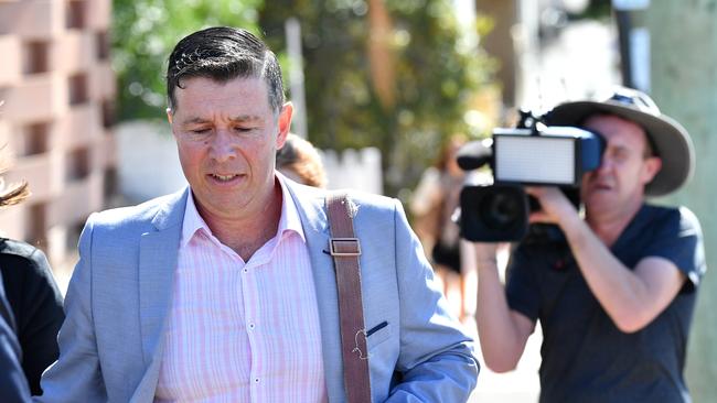 Former Ipswich Mayor Andrew Antoniolli is seen leaving the Ipswich Magistrates Court on August 9, 2019. Antoniolli was sentenced to six months prison, wholly suspended. The convictions and sentence have been set aside on appeal.