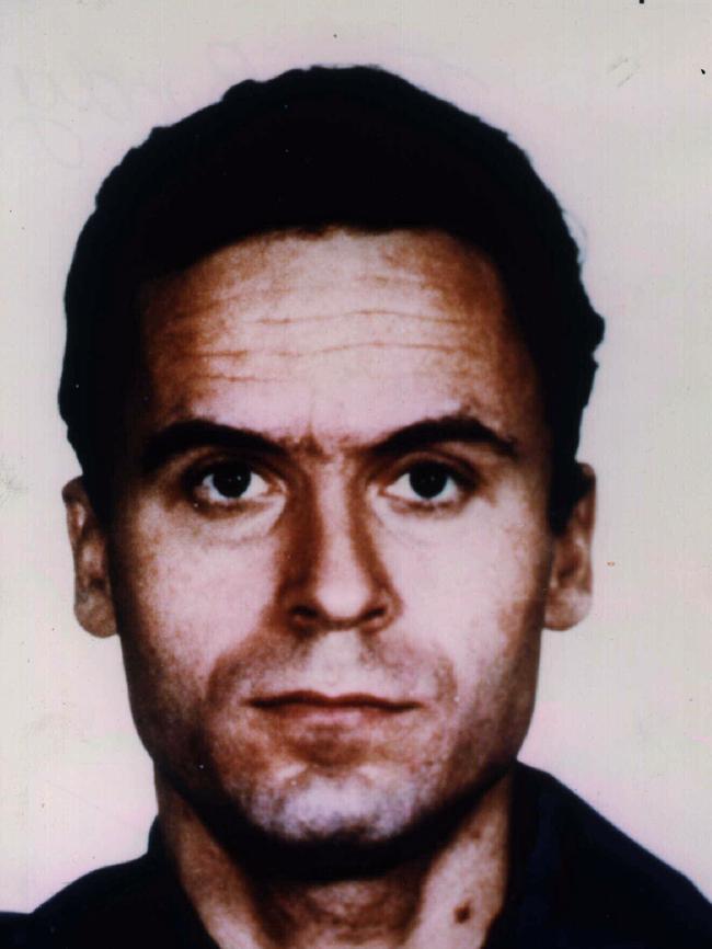 Ted Bundy in his mugshot.