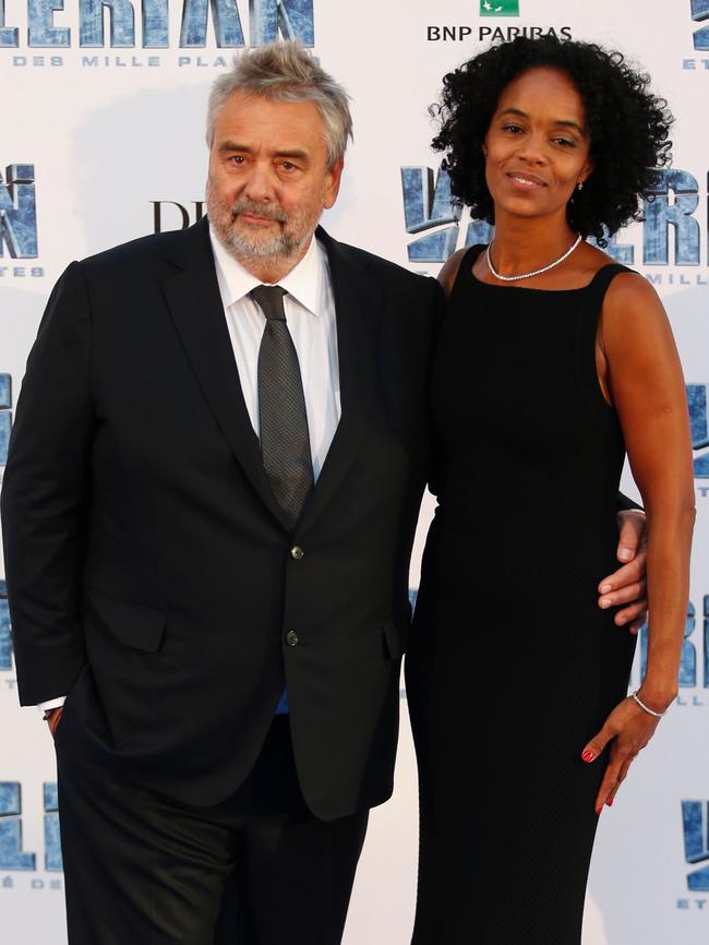 Besson with his wife, Canadian film producer Virginie Besson-Silla. Picture: AFP