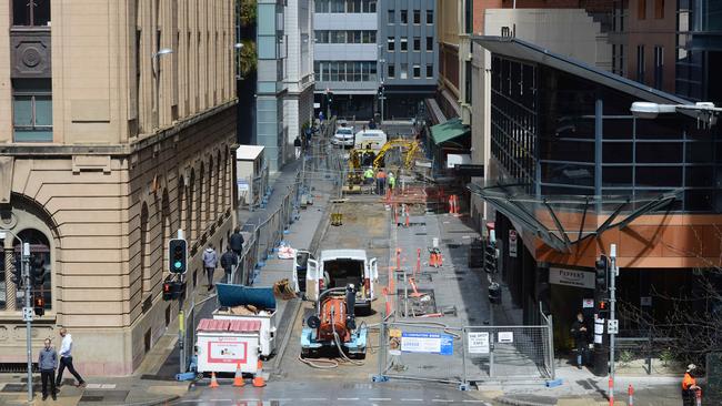 Incorrect pavement along Bentham St will be replaced. Picture: Brenton Edwards