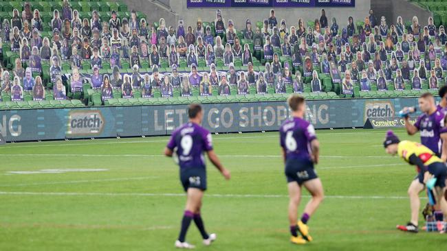 Storm had 700 cardboard cut-out figures at Friday night’s game.