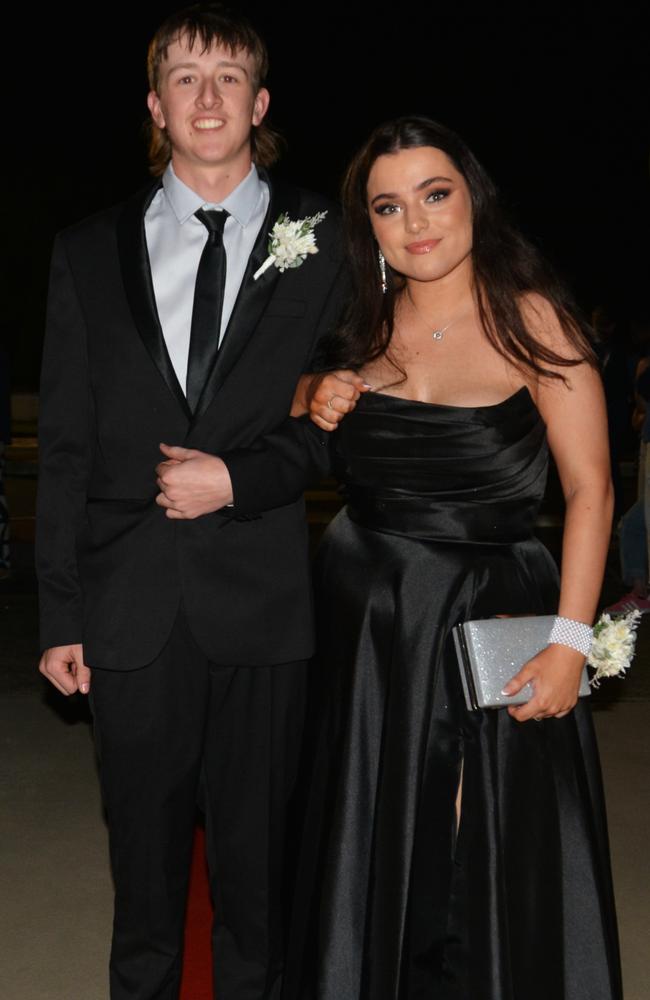 Callan Grace and Abbey Wallace at Assumption College year 12 formal on April 22. Photo: Jessica Klein