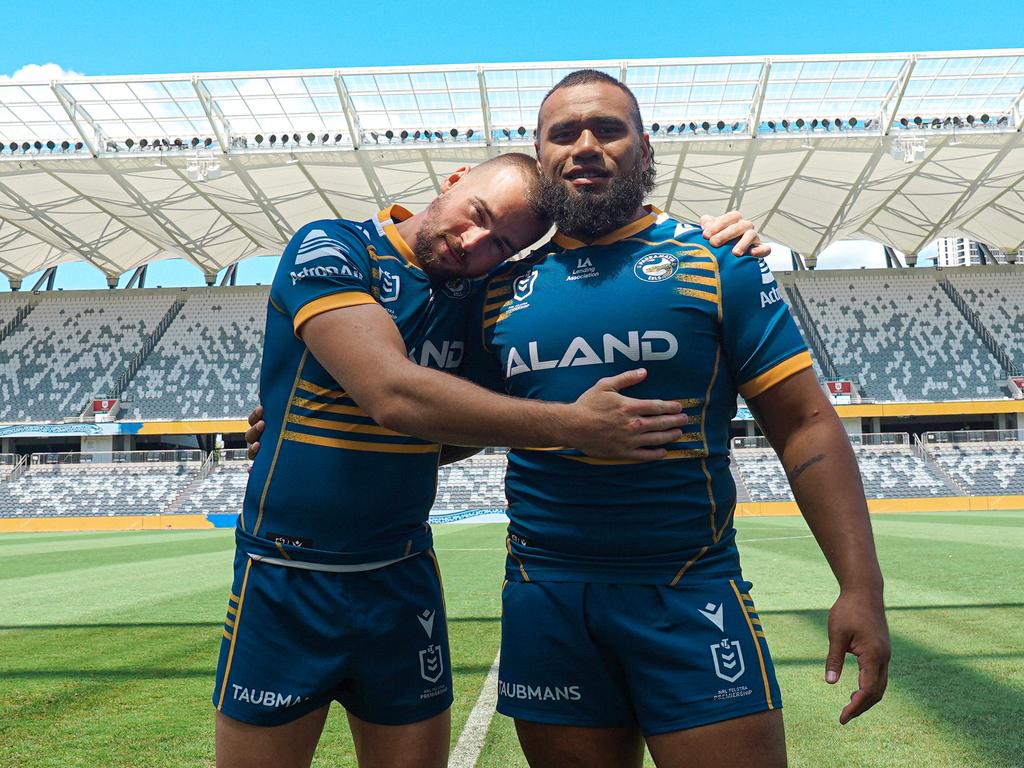 Clint Gutherson and Junior Paulo will be co-captains at the Eels in 2022. Picture: Parramatta Eels