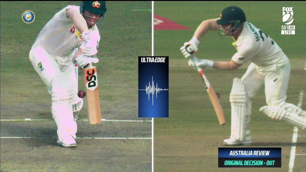 David Warner was given not out on DRS.