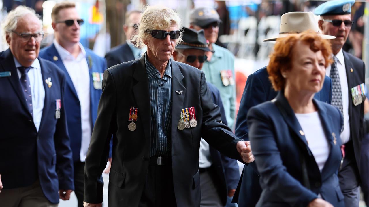 Thousands of people attended the Anzac Day Parade in Brisbane. Picture: NCA NewsWire/Tertius Pickard