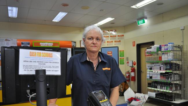 Burge Foodworks owner Christine Burge was forced to move the deodorant display to the front of the store following a string of thefts, believed to be related to chroming.