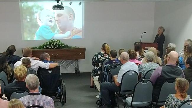 Josh Maddern's mourners watched a moving slideshow of memories before filing quietly out of Generation Funerals’ Rose Chapel.