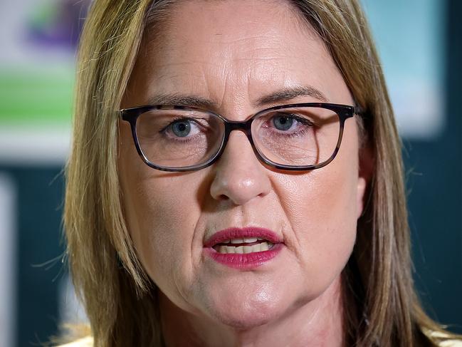 MELBOURNE, AUSTRALIA - NCA NewsWire Photos MAY 02, 2024 :  Victorian Premier Jacinta Allan speaks to the media at Wurun Senior Campus in Fitzroy North. Picture: NCA NewsWire / Ian Currie