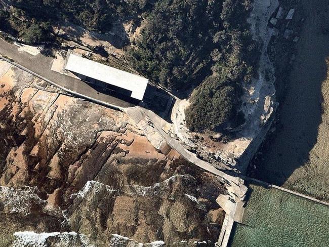 An aerial shot of the North Narrabeen rock pool, which has had its upgrade put off until next year following extensive consultation.