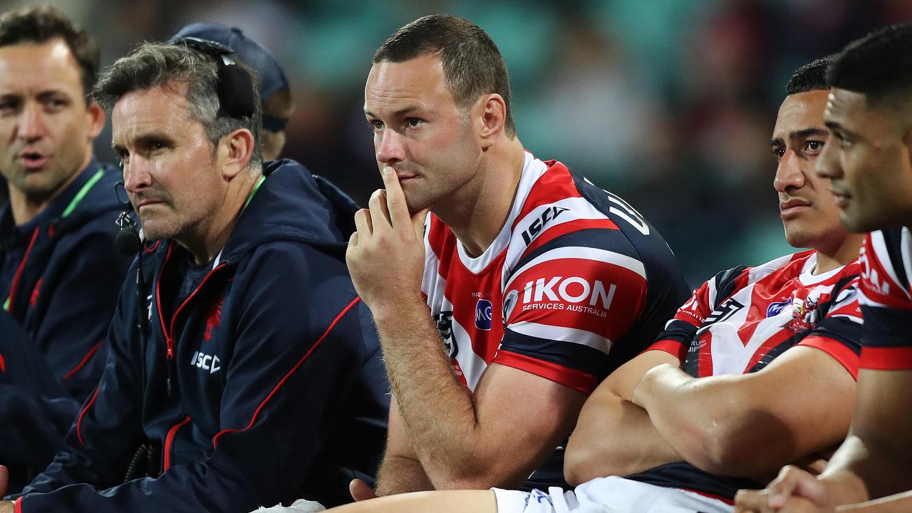 Roosters co-captain Boyd Cordner copped a quad injury in the qualifying final. Picture: Brett Costello